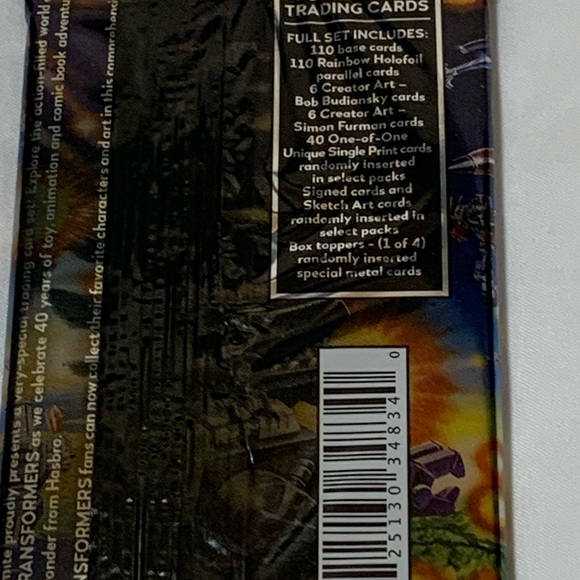 5 Transformers 40 Anniversary Trading Card Packs - Picture 3 of 4